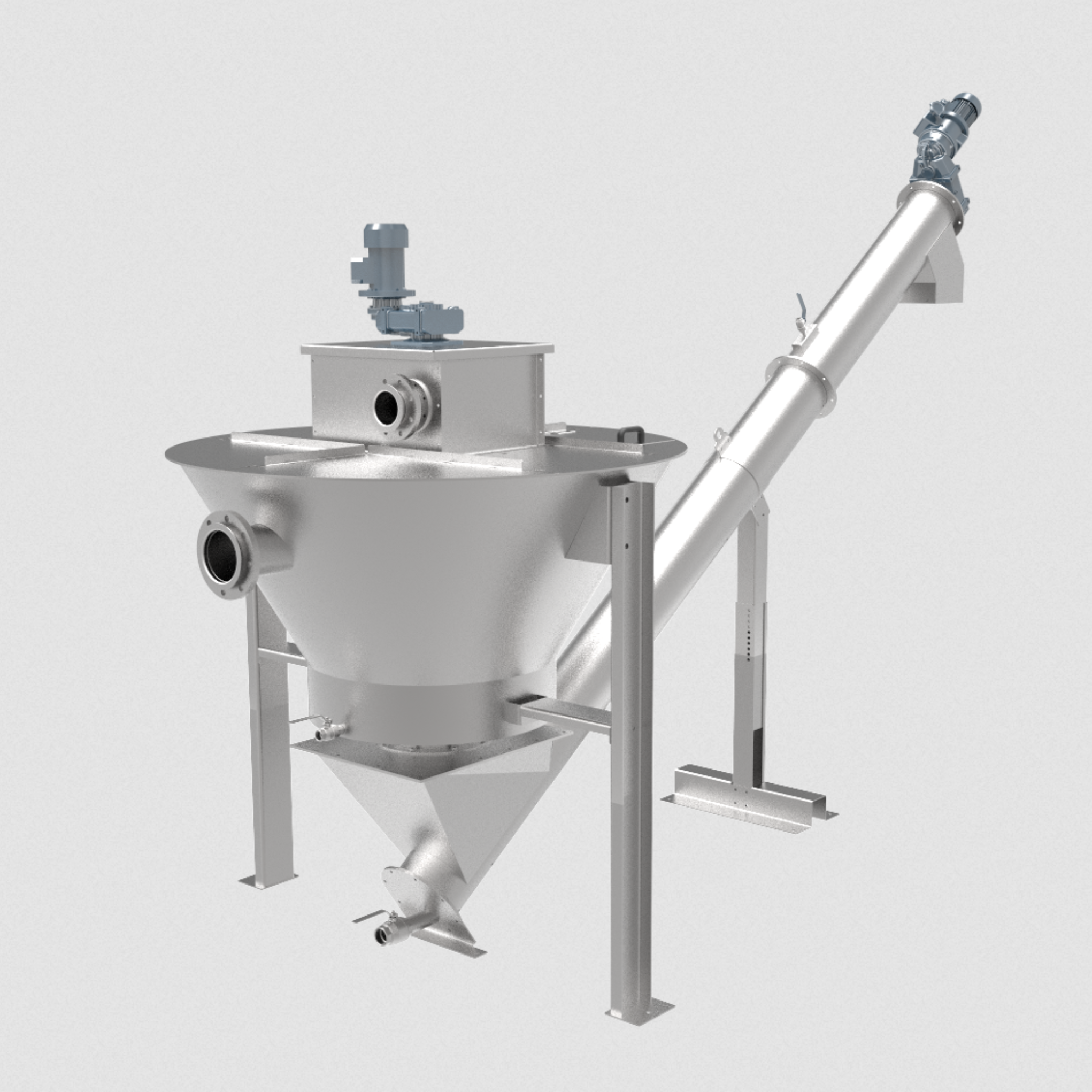 CDL-Grit Washer_Fluiteco_r Die CDL-Kornwaschanlage wird zur Abtrennung der im Abwasser enthaltenen sandigen Stoffe und zum gleichzeitigen Waschen der organischen Substanzen eingesetzt.