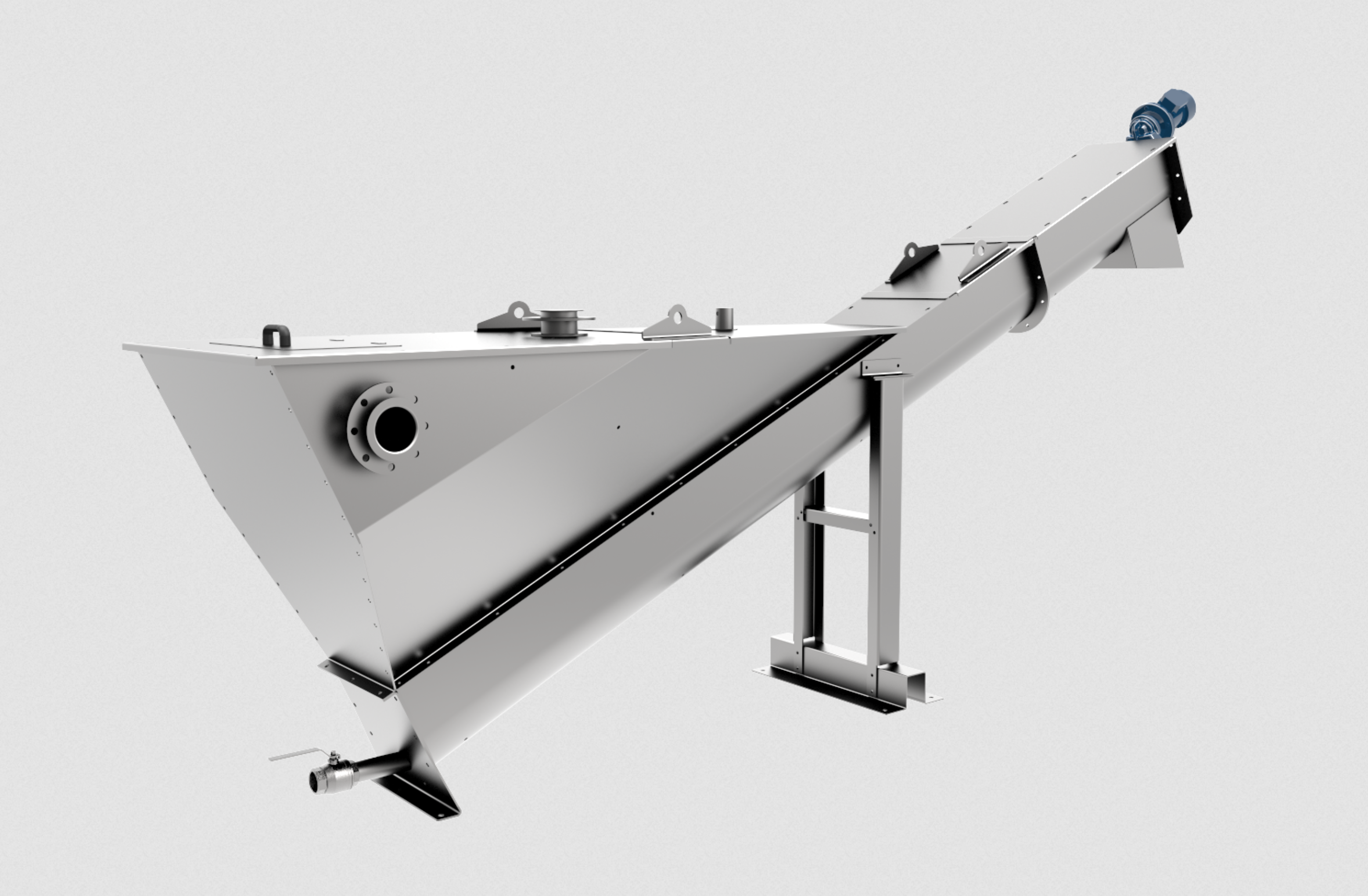 CDS-Grit Classifier_Fluiteco_R Die CDS-Splitt-Sichter ist eine Maschine, die sandige Materialien vom Wasser trennt.